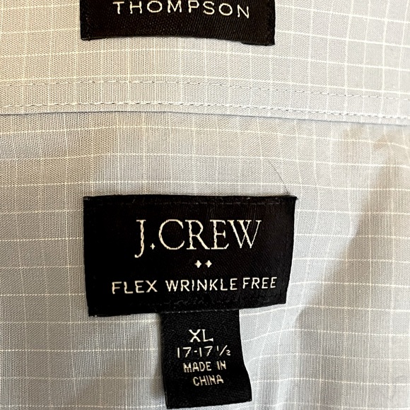 JCrew light blue grid pattern button down - Picture 2 of 3